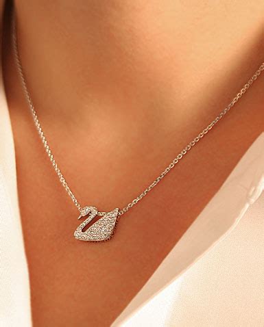 swarovski swan pendant swan jewelry swarovski pendant necklace