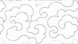 Quilting Pantograph Pantographs Continuous Cloudy Skies Longarm Interlocking Quilters Sparrow Favourite Meadowlyon Carlynstudio Downloads sketch template