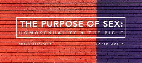 calvary chapel the purpose of sex homosexuality and the bible