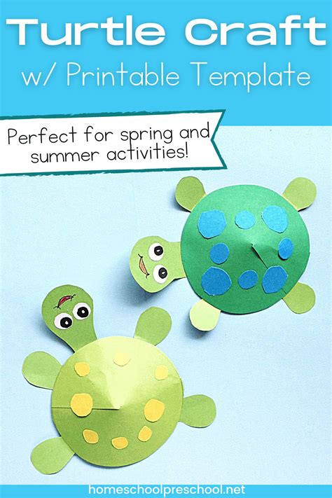 preschool turtle craft   printable template