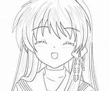 Clannad Fujibayashi Kyou Coloring Pages Character Look Another Printable Temtodasas sketch template
