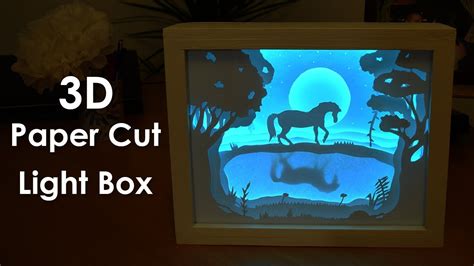 create   paper cut light box diy project christmas gift abs