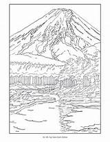 Fuji Coloring Mount 360px 32kb sketch template
