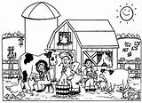 Bauernhof Ferme Ausdrucken Malvorlagen Farmer Farmyard Ausmalen Barnyard Kostenlos Coloringhome Sketch sketch template