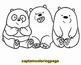 Coloring Bare Bears sketch template