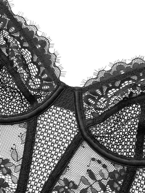 lace balconette see through underwire multiway bralette black wingslove