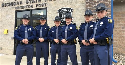 recruits join michigan state police brighton post