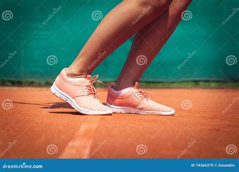 Legs Of Female Tennis Player Stock Image Image Of Shot Female 74366379