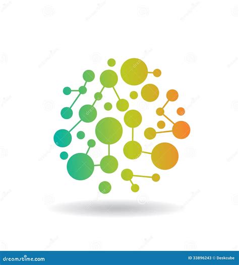color circles network logo stock  image