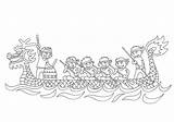 Boat Dragon Festival Drawing Chinese Coloring Pages Choose Board Paintingvalley Craft sketch template