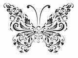 Schmetterling Ornamente Wandtattoo Wandtattoos Wanddekoration Farbtönen Ergänzung Barock Dekorative sketch template