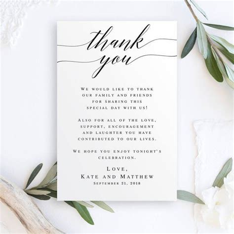 Wedding Thank You Letters Instant Download Editable Templates