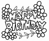 Birthday Coloring Pages Printable Happy Adults Color Print Getcolorings sketch template