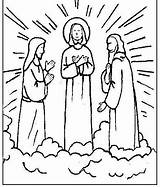 Coloring Transfiguration Jesus Pages Mount Comments Coloringhome sketch template