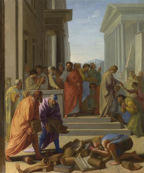 eustache le sueur saint paul preaching  ephesus ng national