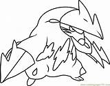 Excadrill Pokémon Coloringpages101 sketch template