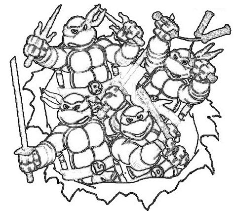 ninja turtles coloring karlinhacolucci
