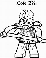 Ninjago Cole Coloring Pages Zx Funchap sketch template