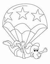 Coloring Pages Skydiving Parachute Templates Paratrooper Getcolorings Printable Getdrawings Kids Popular sketch template