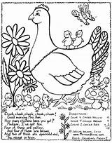 Coloring Hen Pages Little Red Nursery Goose Mother Rhyme Colouring Printable Rhymes Kids Mrs Color Books Greatest Getdrawings Getcolorings Popular sketch template