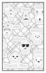 Coloring Emoji Crazy Template Pages sketch template