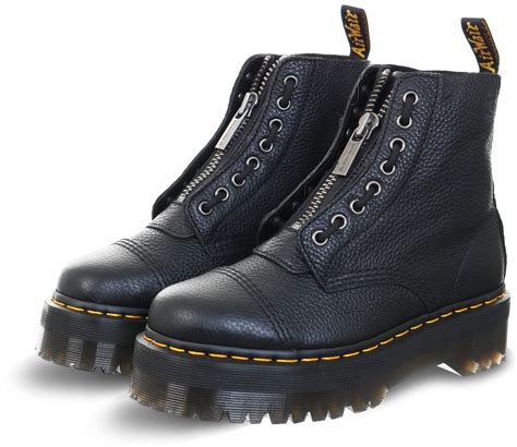 dr martens black milled nappa sinclair leather platform boots shop  latest fashion   dv