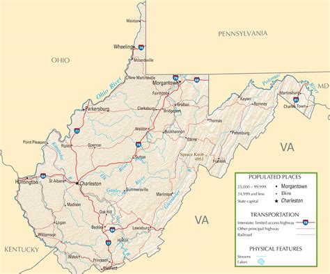 west virginia highway map ontheworldmapcom
