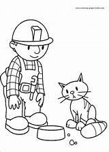 Coloring Bob Builder Pages Kids Cartoon Printable Color Book Sheets Characters Character Sheet Colouring Info Boys Cartoons Books Print Cat sketch template
