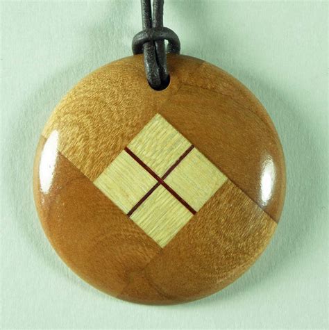 wood pendant necklace woodturning    barrettwoodshop