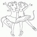 Coloring Ballerina Pages Angelina Printable Popular sketch template