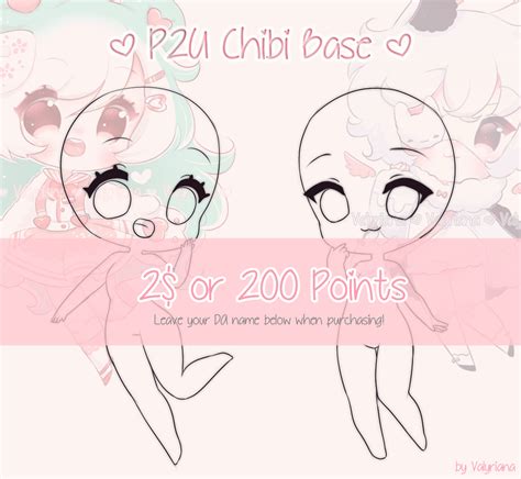 Lowered Price { P2u } Chibi Base By Valyriana On Deviantart