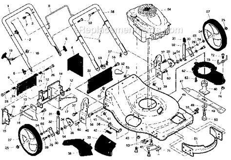 craftsman  propelled lawn mower parts diagram diagram resource