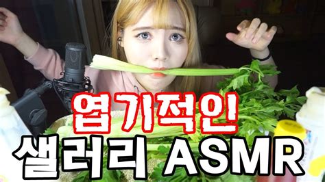띠미의 엽기적인 병맛 Asmr 샐러리 이팅사운드 [띠미] Youtube