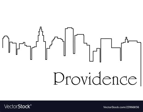 providence city   drawing royalty  vector image