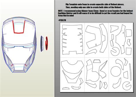 iron man helmet templates