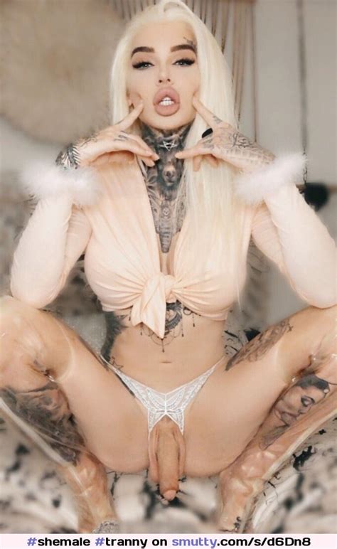 shemale tranny transsexual tgirl travesti blonde cock penis