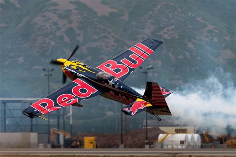 red bull stunt plane warriors  wasatch  air show flickr