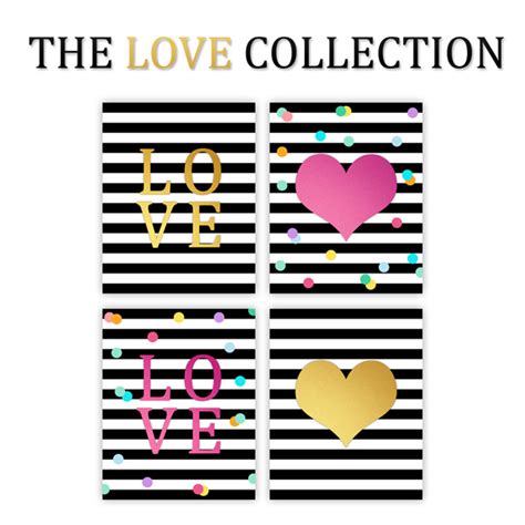 printable wall art love collection  cottage market