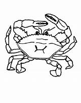 Crab Coloring Pages Color Kids Animals Print Cartoon Printable Cliparts Clip Clipart Shellfish Colouring Water Animal Sheets Reserved Rights Library sketch template