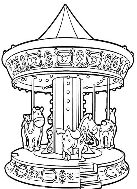 carnival night carnival magic roundabout coloring pages night
