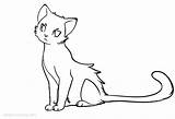 Warrior Cats Outline Coloring Pages Printable Kids Adults Color Print sketch template