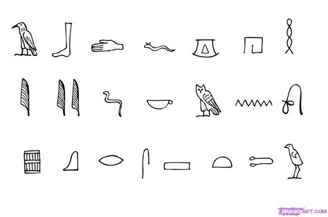 How To Draw Hieroglyphics Step By Step Symbols Pop