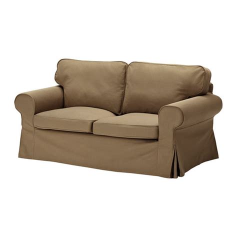 ikea ektorp loveseat slipcover  seat sofa cover idemo light brown cotton