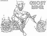 Coloring Ghost Rider Pages Color sketch template