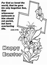 Easter Coloring Religious Pages Kids Clipart Christian Happy Sheet Printable Children Jesus Color John Printables Sheets Colouring Cross Clip Risen sketch template