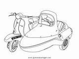 Vespa Motorrad Malvorlage Transportmittel Ausmalen sketch template