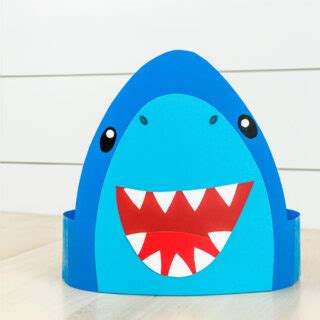 shark headband craft  kids  template