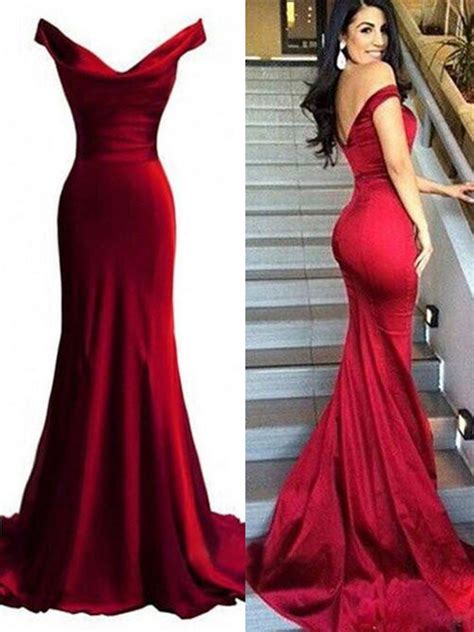 off shoulder mermaid burgundy prom dress burgundy mermaid