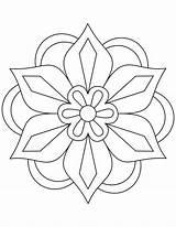 Rangoli Coloring Awesome Flower Pages Netart Simple Diwali Templates Patterns sketch template