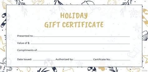 holiday gift certificate template  adobe illustrator microsoft